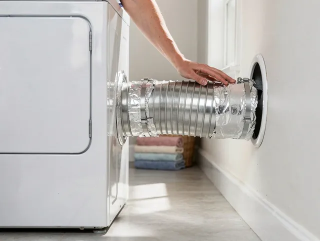 Professional dryer vent hose installation by East Cleveland Dryer Vent Cleaning in East Cleveland
