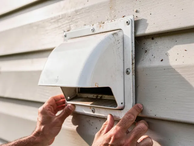 East Cleveland Dryer Vent Cleaning technician delivering thorough residential dryer vent cleaning service in East Cleveland